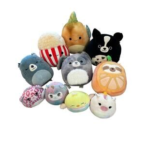 10 Squishmallow Plush Toys Easter Chic Dino Unicorn Sloth Dog Popcorn Cat Beaver